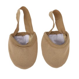 Half Sole Dance Shoe for Dance Yoga Practice, Breathable Stretchy Slip Resistance Half Sole Ballet Slipper (Skin Color) L