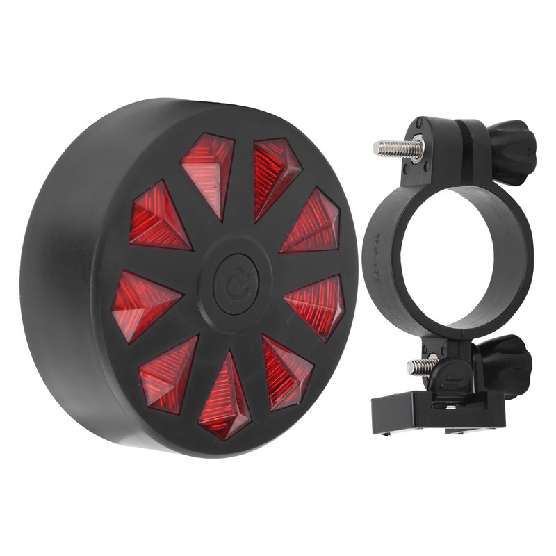 Bike Taillight Red Diamond Pattern Bicycle Safe Warning Flashing Riding