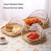 2Pcs Food Serving Tent Basket Fly Skeeter Insect Resistant Bamboo