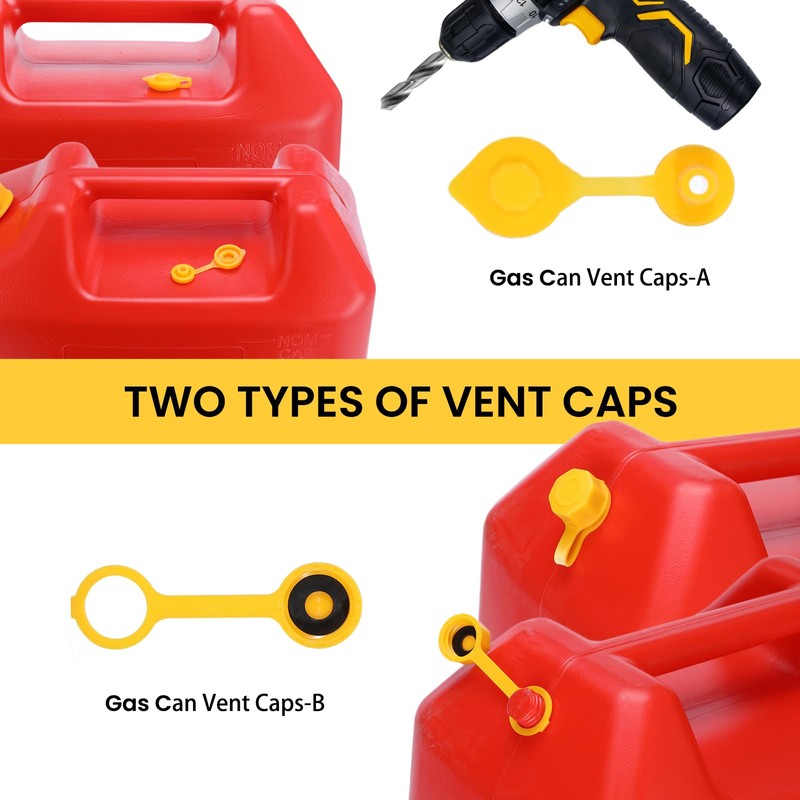 Upgraded Gas Can Spout Replacement, 3-Pack Gas Can Nozzle Leak-Proof
