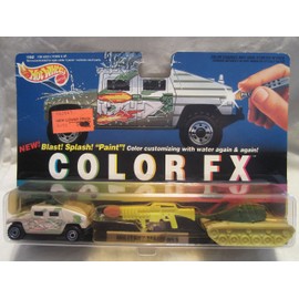 Hot Wheels Color FX Military Machines (1994) Hummer & Big Bertha Toy Car Set
