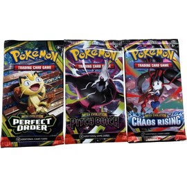 Juego de cartas coleccionables Pokemon, paquete de 3 sobres sellados al azar, producto 100 auténtico de la marca Pokemon, 30 cartas en total,