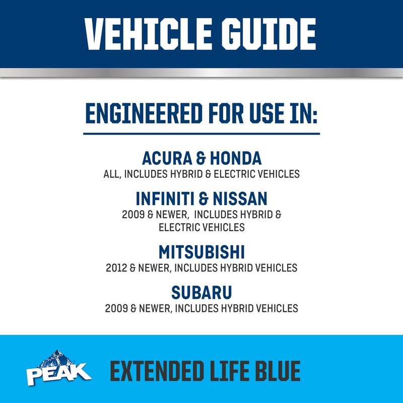 PEAK OET Extended Life Blue Concentrate Antifreeze/Coolant for Asian Vehicles,