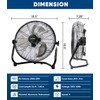 KEN BROWN 14 Inch High Velocity Metal Floor Fan 3-Speed