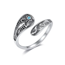 Scorpion Ring 925 Sterling Silver Scorpio Spoon Ring for Women Scorpion Jewelry for Women