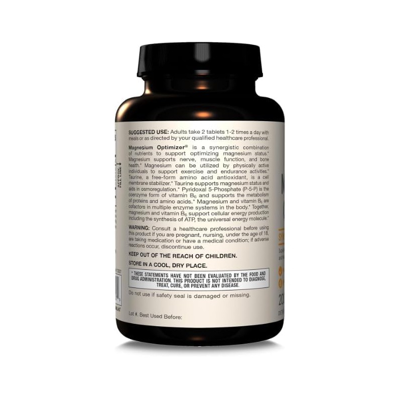 Jarrow's Magnesium Optimizer & Vitamin B6 200 Vegan Tablets