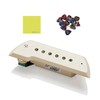 EMG ACS Acoustic Guitar Pickup Soundhole, Ivory Bundle with 12x