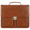 Jack&Chris Mens New PU Leather Attache Briefcase Traditional Messenger Lawyer