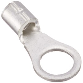 TRUSCO T-R3.5-6 Bare Crimp Terminals Round Φ2.5 inches (6.4 mm) Length 7.9 inches (20.0 mm) (Pack of 25)