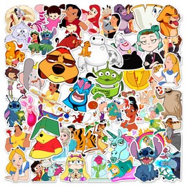 Cute Cartoon Collection Vinyl Stickers 50Pcs for Water Bottles Laptop Computer Skateboard, Cute Sticker Gift for Kids Teens Waterproof