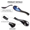 Asian Soup Spoon Set, Blue Japanese Soup Spoon Ceramic Chinese