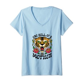 Womens One Hell Of A Mother, Grandma, Sister, Father, Mama V-Neck T-Shirt