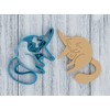 Cat Licking Butt Cookie Cutter - Kitty Booty Feline Butthole