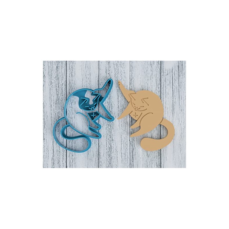 Cat Licking Butt Cookie Cutter - Kitty Booty Feline Butthole