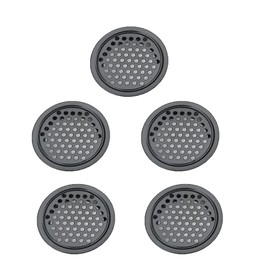 UtySty 5 Pack Soffit Vents Cover Stainless Steel Round 2 inch Air Vent Mesh Reptile Screen Grille Louver for Outdoor Soffits Vents Cabinet Closet Kitchen Bathroom Shed Air Circulation Ventilation