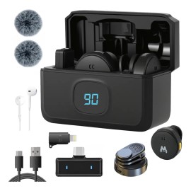 Micrófono Inalámbrico ANCREY Solapa Condensador Negro USB-C Omnidireccional