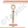 Tanstic 8Pcs M10 Concrete Eye Bolt Expansion Eyebolt Concrete Anchor