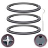 3Pcs Gaskets Rubber Seal Ring Replacement for Nutribullet 600W 900W
