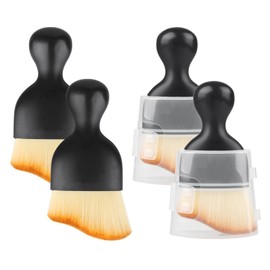 Car Interior Cleaning Brush, 4 Car Brush Interior Dust Brush, Car Interior Detailing Brush, Soft Bristle Automotive Interior Dusting Brush Tools for Crevice Dashboard Leather Air Conditioner Vent