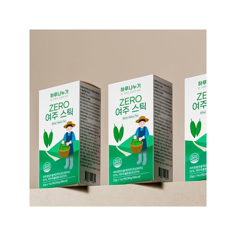 하루나누기 ZERO 여주스틱 20gX14포 Harunani Zero Bitter Gourd Stick 20g