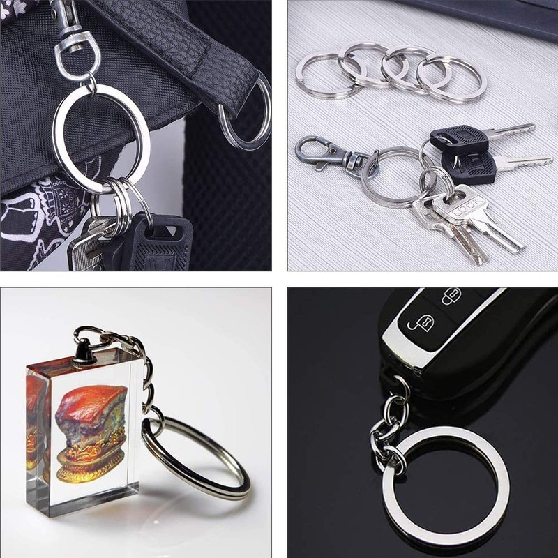[AMUU] Flat Key Ring, Keychain, Ring, Set of 60, 28mm,