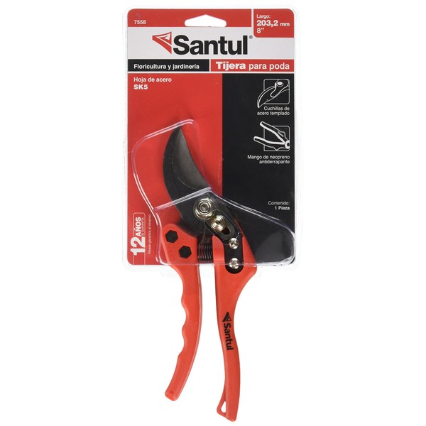 Santul 7558 Tijeras para Poda a Una Mano 8", Acero