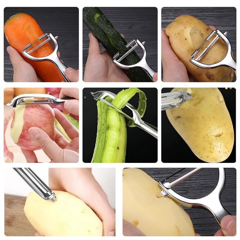 Vegetable Peeler Swivel Potato Peelers, Multifunction Peeler Set, Sharp Stainless