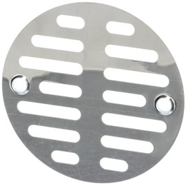 LASCO 03-1247 3-1/2-Inch with Two Screws Shower Drain Grate, Chrome Plated