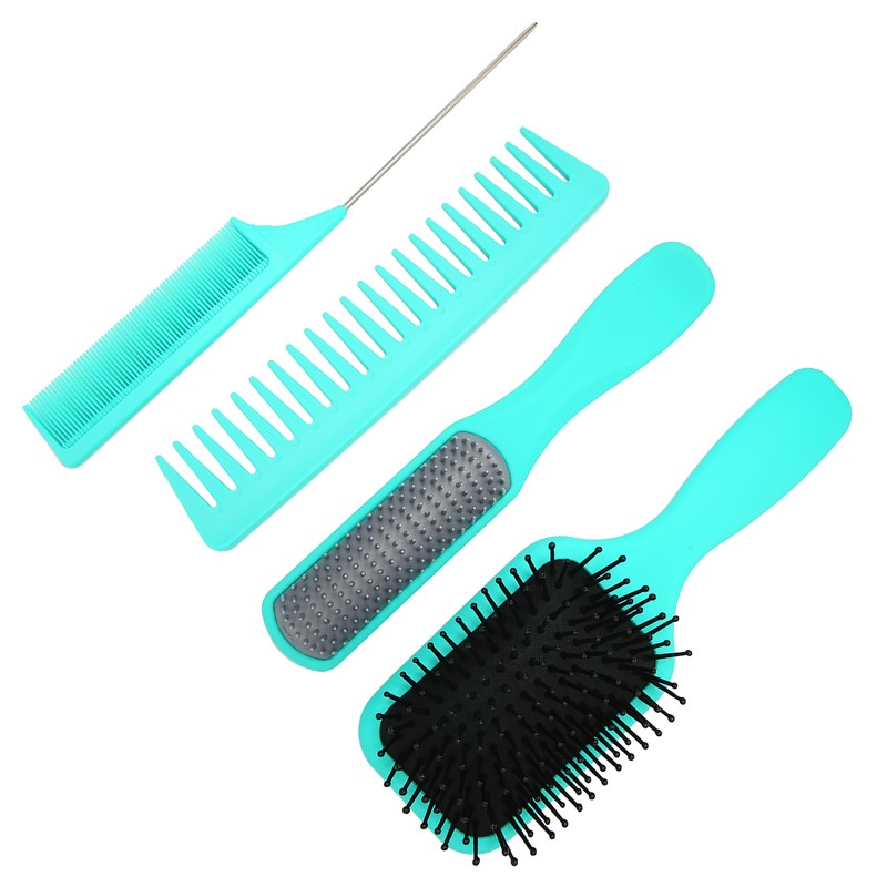 4Pcs Hair Brush Set Paddle Detangling Hair Brush Nine Rows