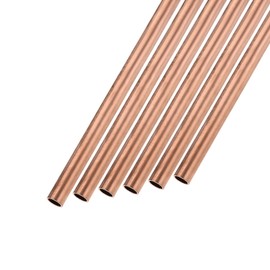 METALLIXITY Copper Pipe (11 mm OD x 1 mm Wall D x 200 mm L) 6 Pieces Straight Hoses - for Home Furnishings Machine Crafts Crafts