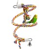 2 Pack 1/2-Inch by 63-Inch Rope Bungee Bird Toy Parrot
