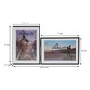 Smiling Art Wooden Picture Frame for 2 Photos Folding Picture