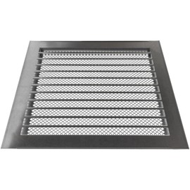 HVAC OV 12" x 12" Inch Galvanized Steel Vent Cover - Industrial Air Vent Louver - Metal Soffit Vent with Built-in Protection Screen - Mesh - Square Vent Grille for House Or Garage Wall