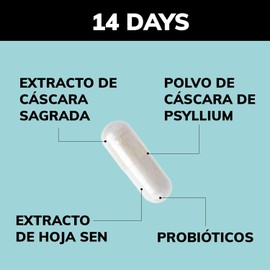 Beyond Vitamins | 14-Day Advanced Detox for Men & Women with Cascara Sagrada, Psyllium Husk, Senna Leaf & Probiotics | Vegan | 28 Capsules