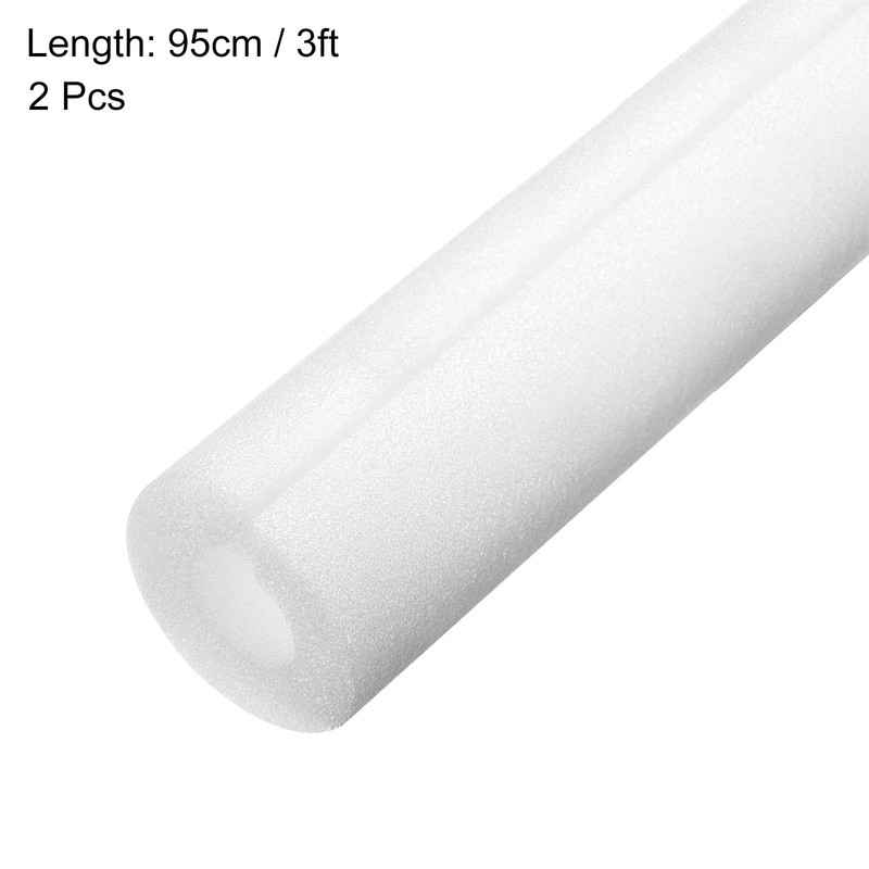 sourcing map 2pcs Pipe Insulation Foam Tube Split Pipe Lagging