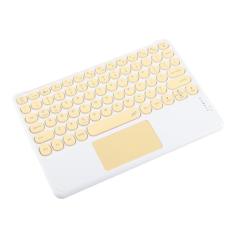 Bluetooth Keyboard Touchpad Round Keycap with Ergonomic Design Stable Connection
