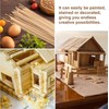 110 Pieces Square Wooden Sticks, Hardwood Sticks, Square Wooden Sticks