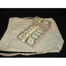 Masks Direct Prop Money Fun Money Filler Packs $10.000 Solid Packs X 10 With Cloth Bag