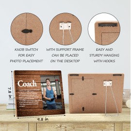 Coach Picture Frame, Baseball Basketball Soccer Softball Volleyball Coach Gifts for Women Men Coaches, Coach Definition Photo Frame, Best Coach Gift for Birthday Graduation Retirement Christmas -G(01)