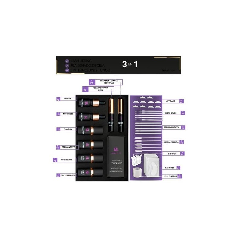 Kit Planchado De Ceja Lash Lifting 2 Pigmentos