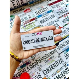 Ciudad de México CDMX Imán Refrigerador Placa Vehicular Souvenirs Recuerdos