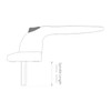 White Yale UPVC Window Handle Inline Double Glazing Universal Key