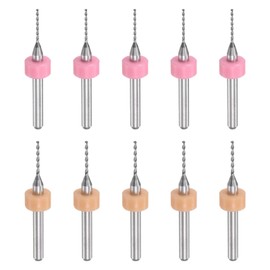 QUARKZMAN Micro Engraving PCB Drill Bit Set 0.8 mm 1 mm 1/8 Inch 3.175 mm Shank Pack of 20