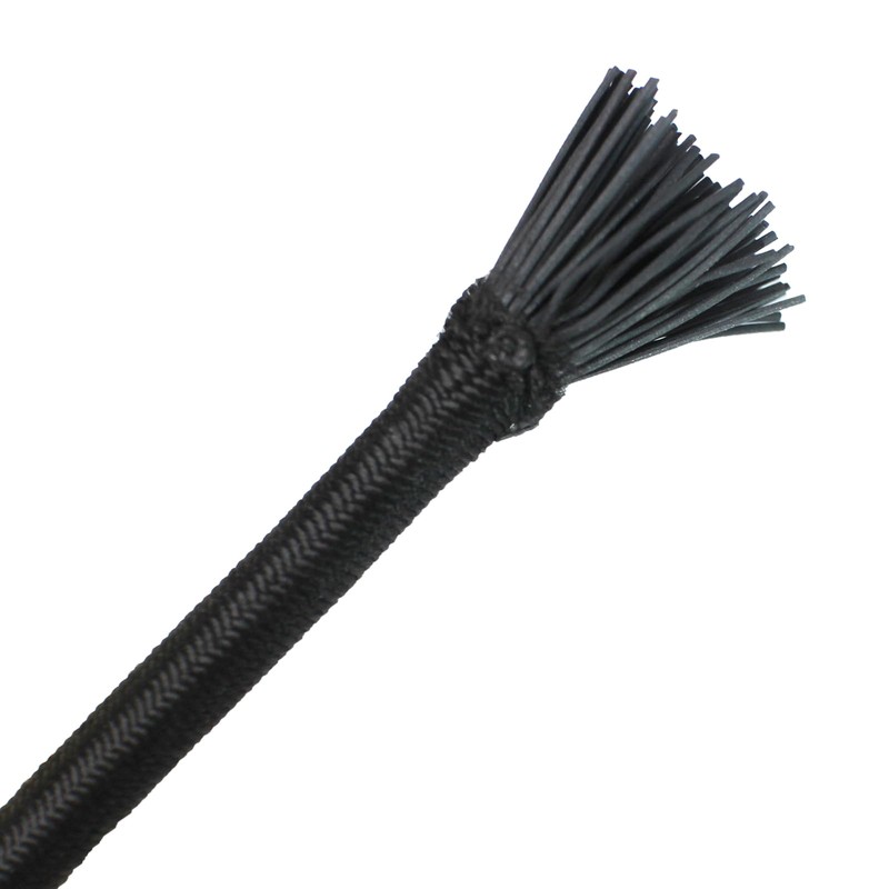 6mm Black Bungee Cord 1/4in 50ft Heavy Elastic Cord for