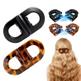 2PCS magnetic hair clips, Strong Hold No-Slip No Crease, Seamless 2-in-1 Design for Easy Everyday Hairstyles, Gentle on All Hair Types, Magnetic Hair Clips for Styling