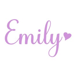 Custom Font Heart Name Decal Sticker - Great for Tumblers, Laptops, Cars, Boats, RV, Phones, Yeti - Solid, Glitter, Holographic Colors Available (You Choose Size) (Vinyl Heart Name Decal)