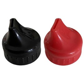 Multi Pack Parent Units Travel Lights Soda Spouts Turn Bottle into Sippy Cup (Red & Black)