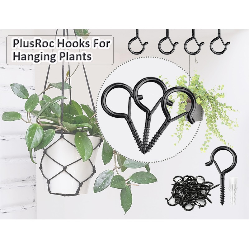 PlusRoc 60 Pack Christmas Light Hooks for Outdoor Seasonal Lighting