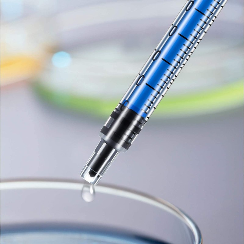 Gufastoe Pack of 50 1 ml Syringe with Protective Caps