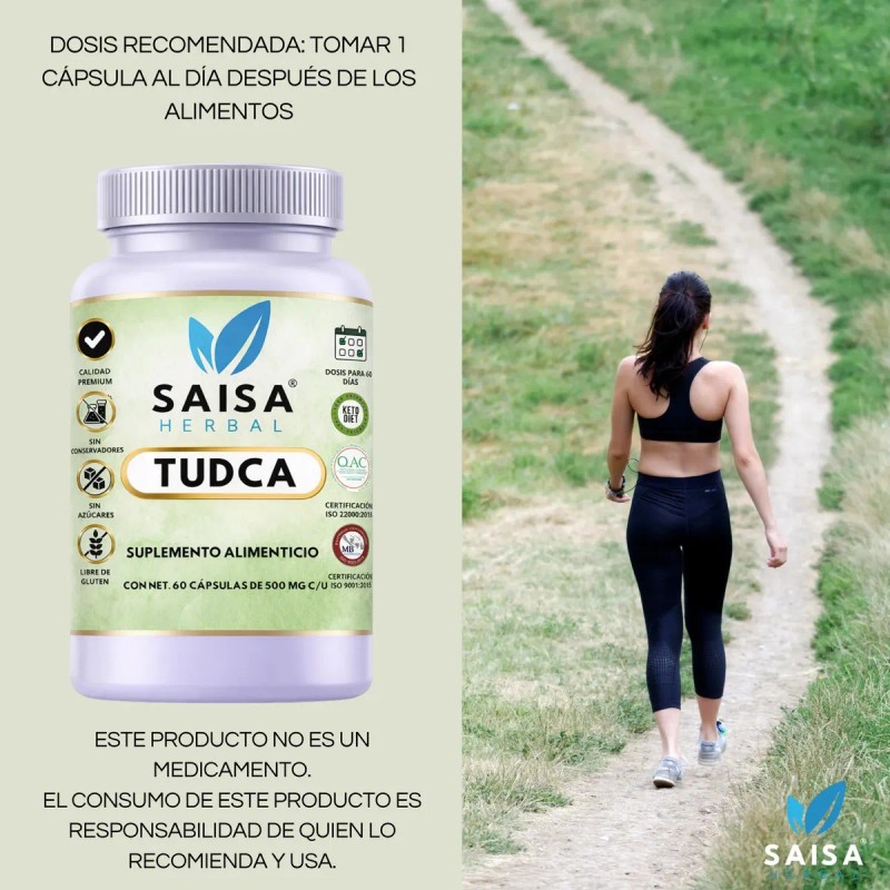 Tudca 500 Cápsulas Saisa Herbal Salud Hepática Detox Protección Celular
